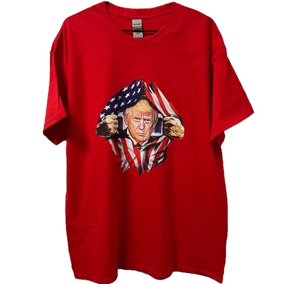 🇺🇸Trump American Flag Super Patriot 3D Graphic Brilliant Red Unisex T-Shirt! - Picture 6 of 7